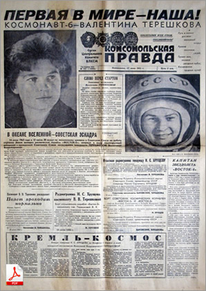 50th anniversary of the first flight of a female cosmonaut Tereshkova